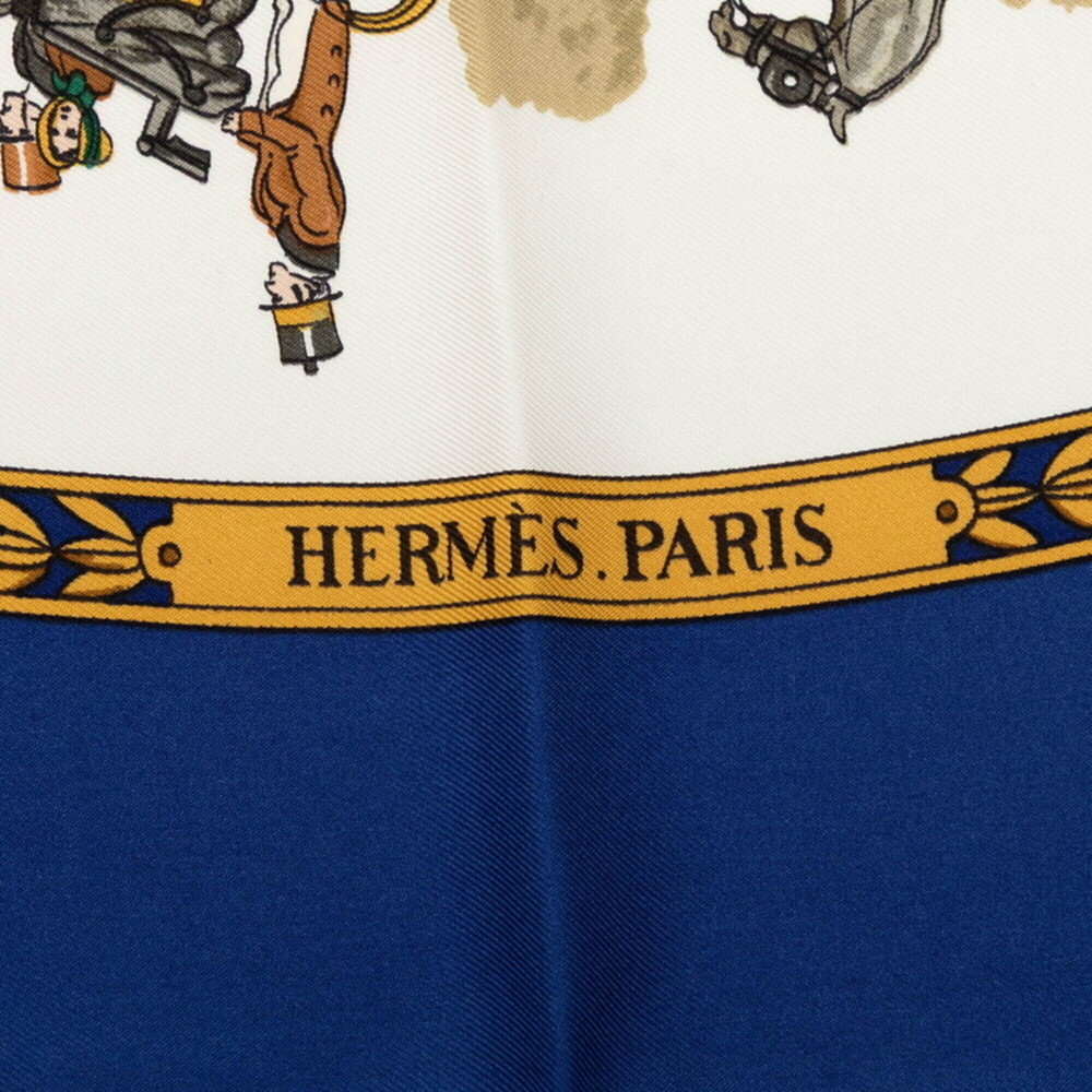 Hermes Carre 90 La Promenade de Longchamps (A Walk to Longchamp) Scarf/Muffle... - Picture 5 of 6